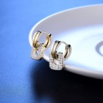 MOLIAM Fashion Design Small Huggie Hoop Earrings for Womens Cluster Paved Zirconia Crystal Stone Earing Jewelry 2016 MLE218