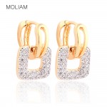 MOLIAM Fashion Design Small Huggie Hoop Earrings for Womens Cluster Paved Zirconia Crystal Stone Earing Jewelry 2016 MLE218