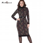 MOQUEEN Leopard Print Dress Women Fashion Long Sleeve Pencil Sheath Autumn Dress 2018 New Slim Bodycon Polyester Ladies Dresses