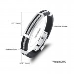 MOZO FASHION Men Bracelet Stainless Steel Wire Silicone Bracelets Cool Man Casual Bracelet Trend Male Jewelry Accessories MPH946