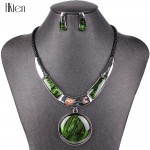 MS20129 Fashion Brand Jewelry Sets Round Pendant 5 Colors Faux Leather Rope High Quality Wholesale Price Party Gifts