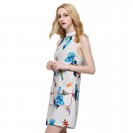 MUSENDA Women Halter White Dress 2017 Summer Vestidos Off Shoulder Tunic Pockets Sundress Sexy Party Dress Clothing Mini Dresses