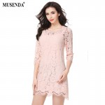 MUSENDA Women Lace See Through Two Piece Set Dress 2017 Summer Short Pink Dresses Lady Sexy Fashion Party Office Beach Vestidos