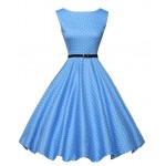 Makuluya Plus size women dress Summer style Polka dot Printing sleeveless Vintage Rockabilly DressCasual Ladies Dresses