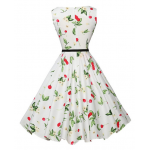 Makuluya Plus size women dress Summer style Polka dot Printing sleeveless Vintage Rockabilly DressCasual Ladies Dresses