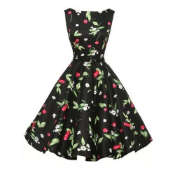 Makuluya Plus size women dress Summer style Polka dot Printing sleeveless Vintage Rockabilly DressCasual Ladies Dresses