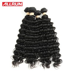 Malaysian Deep Wave 4 Bundles Malaysian Virgin Hair Deep Curly 7a Unprocessed Virgin Hair Weave 100% 100g  Human Hair Extensions