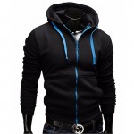 Man Hoodies And Sweatshirt Side Zipper Tracksuit Man Turtlenecks Casual Hoodies Social Hip Hop Tracksuits Coat Brand-Clothing