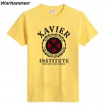Man's solid printed  Xavier Institute T-shirts join team t-shirts 6.2oz sportswear basic Short Sleeve O neck printed  top tees