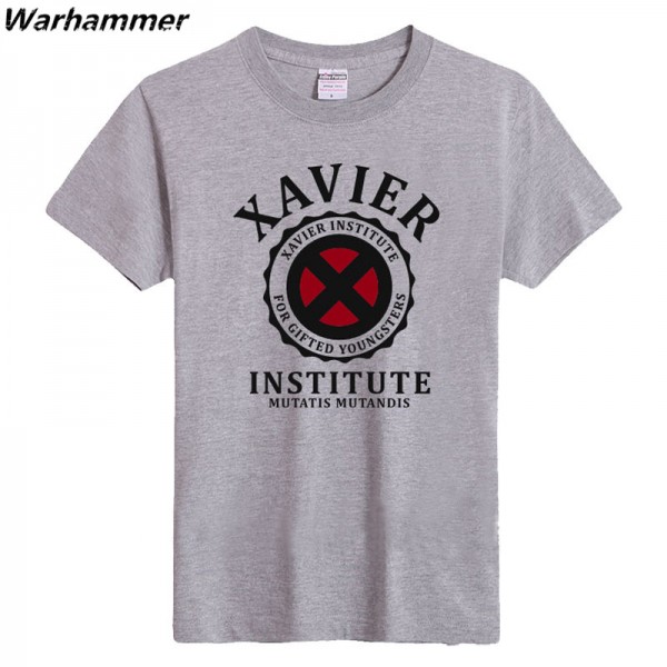 Man's solid printed  Xavier Institute T-shirts join team t-shirts 6.2oz sportswear basic Short Sleeve O neck printed  top tees