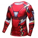 Marvel Deadpool  long-sleeved compression t shirt men Deadpoolt 3D printing cosplay t-shirts 2017 summer fitness tights T-shirt