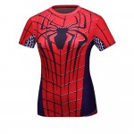 Marvel Women  Armour T-shirt Superhero Superman Compression T Shirt Female Fitness Tights Under Tee Shirts Tops