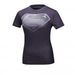 Marvel Women  Armour T-shirt Superhero Superman Compression T Shirt Female Fitness Tights Under Tee Shirts Tops