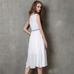 Maxi Summer Dress 2017 Yuzi.may Boho Cotton Dresses Slash Collar Embroidery Sundress White Vestido A8158 Vestidos Femininos