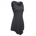 Meaneor Women Sleeveless t-shiirt Tops A-Line women Irregular t-shiirt Tops women Fashion Hem Slim t-shiirt Tops summer