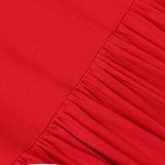 Meaneor women Elegant dress Women Casual Medium Sleeve Maxi dress Solid Party Long Full Dress