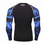 Men Compression Shirts MMA Rashguard Keep Fit Fitness Long Sleeves Base Layer Skin Tight Weight Lifting Elastic Mens T Shirts