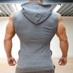 Men Cotton Hoodie Sweatshirts fitness clothes bodybuilding tank top men Sleeveless Tees Shirt Casual golds Casual Elastic vest