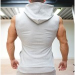 Men Cotton Hoodie Sweatshirts fitness clothes bodybuilding tank top men Sleeveless Tees Shirt Casual golds Casual Elastic vest