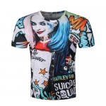 Men Harley Quinn T-shirts 3D Joker Suicide Squad T shirts Funny Movie Skateboard Tops Fashion Short Sleeve Deadshot Men