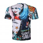 Men Harley Quinn T-shirts 3D Joker Suicide Squad T shirts Funny Movie Skateboard Tops Fashion Short Sleeve Deadshot Men