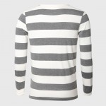 Men Navy Thick Stripe T Shirt Slim Basic Tee Shirts Cotton Nautical Striped Tops Pattern Vintage Classic Unique Sailor Look