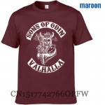 Men T Shirt Sons of Odin Vikings hip hop mens cotton t-shirt 2017 summer style Free Shipping