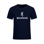 Men T Shirts Fashion 2017 Browning Firearms Logo Graphic Printed T-Shirt 100% Cotton Summer Casual Short Sleeve Tops Tees