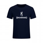 Men T Shirts Fashion 2017 Browning Firearms Logo Graphic Printed T-Shirt 100% Cotton Summer Casual Short Sleeve Tops Tees