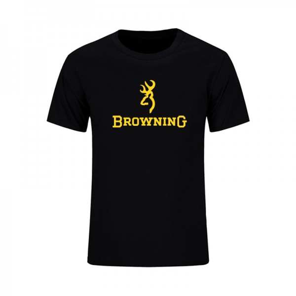 Men T Shirts Fashion 2017 Browning Firearms Logo Graphic Printed T-Shirt 100% Cotton Summer Casual Short Sleeve Tops Tees