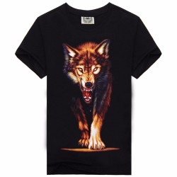 Men T-shirts 2016 New Fashion Man Animal 3D Printing Short Sleeves T shirts Wolf 3D Print Summer Vest Tops Tees Plus Size M-XXXL