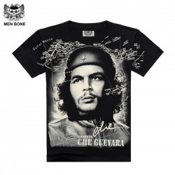 [Men bone] Summer Fashion Che Guevara Men's Shirt 3D printing T shirt Argentina hero men T-shirt cotton Tees free shipping