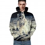 Men hoodies 3D sweatshirt human landing on the moon brand clothing couples harajuku hoodie men unisex pullovers S-3XL