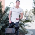 Men summer style Fashion T-shirts Fitness and bodybuilding Slim fit T Shirt Leisure muscle Male Short sleeves clothing Tee Tops