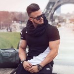 Men summer style Fashion T-shirts Fitness and bodybuilding Slim fit T Shirt Leisure muscle Male Short sleeves clothing Tee Tops