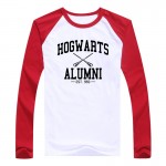 Men's Fashion Shirt HOGWARTS ALUMNI T Shirt long Sleeve Tee Hipster geek swag T-shirt for men Magic Camisetas