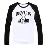 Men's Fashion Shirt HOGWARTS ALUMNI T Shirt long Sleeve Tee Hipster geek swag T-shirt for men Magic Camisetas