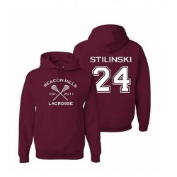 Men's Hoodies Beacon Hills Lacrosse 00 Hale 9 Dunbar LaHey Stilinski Maroon College Jersey Pullover accept Back Print Hoodie
