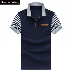 Men's Polo Shirt Style Summer New Men's High-quality Polo Shirt Fashion Leisure Stripe Stitching Cotton Brand POLO Men M-5XL