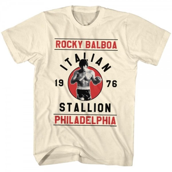 Men's Summer Fashion 100% Cotton T Shirt ROCKY BALBOA Pose T-Shirt NEW Movie Sylvester Stallone Short Sleeve Printed Shirts Tee