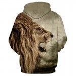 Men's hoodies sweatshirt men funny 3D Tiger Lion fashion harajuku brand plus size S-3XL printed hoodie men women pullovers 