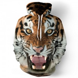Men's hoodies sweatshirt men funny 3D Tiger Lion fashion harajuku brand plus size S-3XL printed hoodie men women pullovers 