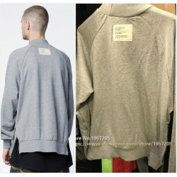 Mens 2017 Top Version Turtle Neck Sweatshirt Zipped Side Slits Kpop Loose Fit Brand Clothing