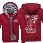 Mens Casual 2015 Movie Star Wars 7 The Force Awakens Darth Vader Come to the Dark Side Thick Winter Hoodies