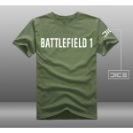 Mens Casual 2016 Game Battlefield 1 Cotton O-Neck Short Sleeve Printing Pattern T-shirts Tee Shirts