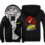 Mens Casual 2016 The Flash Star Laboratories Logo Hoodies Zip up Winter Super Warm Fleece Sweatshirts