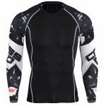 Mens Compression Shirts 3D Teen Wolf Jerseys Long Sleeve T Shirt Fitness Men Lycra MMA Crossfit T-Shirts Tights Brand Clothing