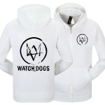 Mens Fashion Winter Autumn Watch Dogs Hoody Black White Gray Color Watch Dogs Pullover Hoodies For Adult