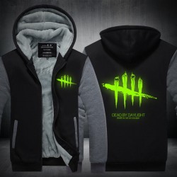 Mens Hoodie Steam Game Thicken Fleece Dead By Daylight Winter Coat US EU Plus Size 
