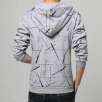 Mens Hoodies New Fashion Slim Fit Brand Casual Geometric Pattern Printed Hooded Mens Sweatshirts Felpa Uomo Big Size M to 5XL